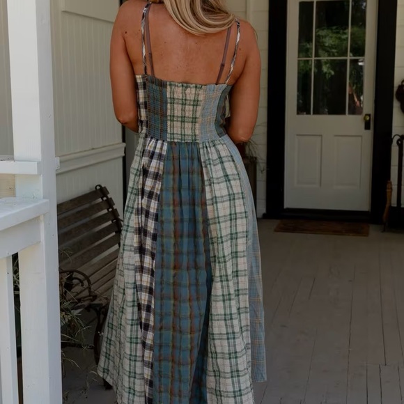 Three Bird Nest Western Charm Checkered Dress - Picture 2 of 10